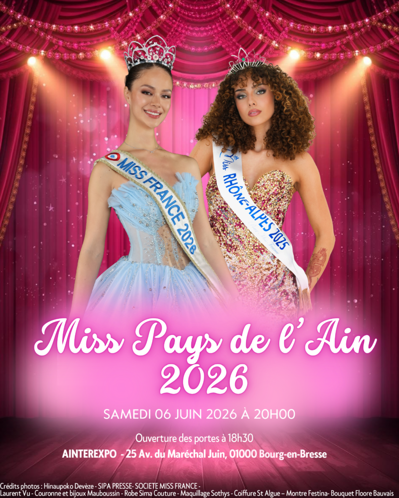 Miss Pays de l'Ain 2026 Ainterexpo Bourg-en-Bresse