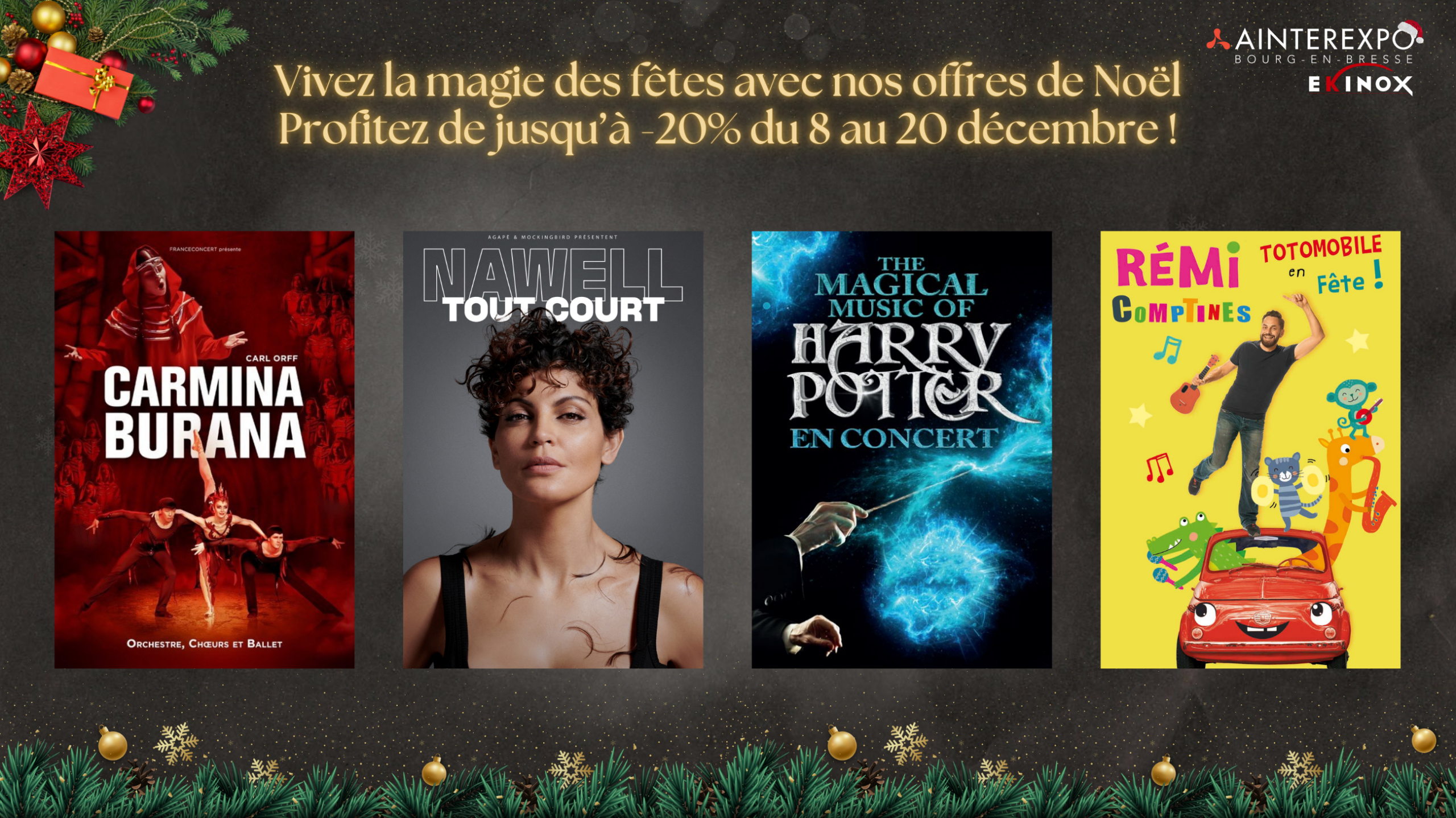 🎄 Offre de Noël : des spectacles à prix doux !
