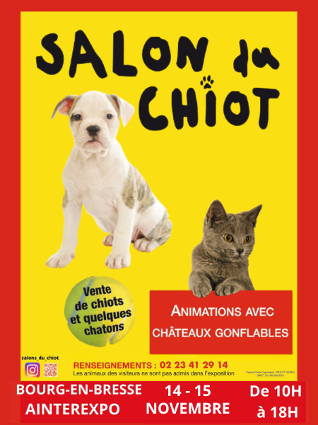 salon du chiot ainterexpo bourg en bresse